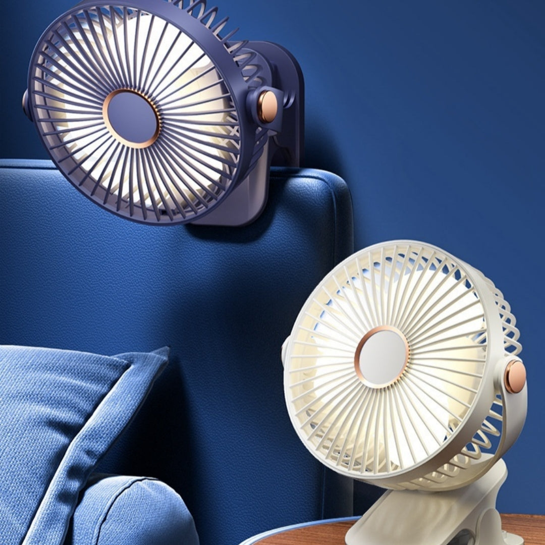 Clip-On Rechargeable Mini Portable Fan