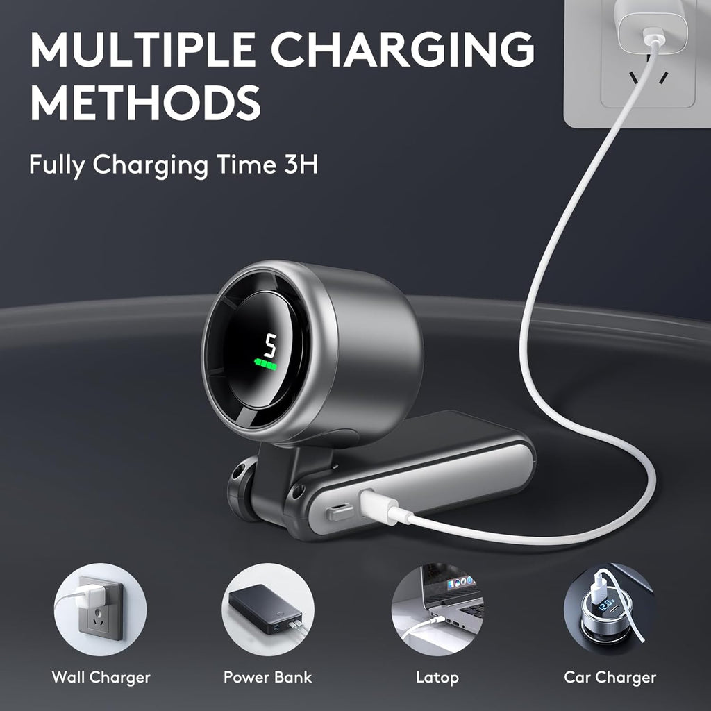 5000mAh 3-in-1 Turbo Handheld Fan