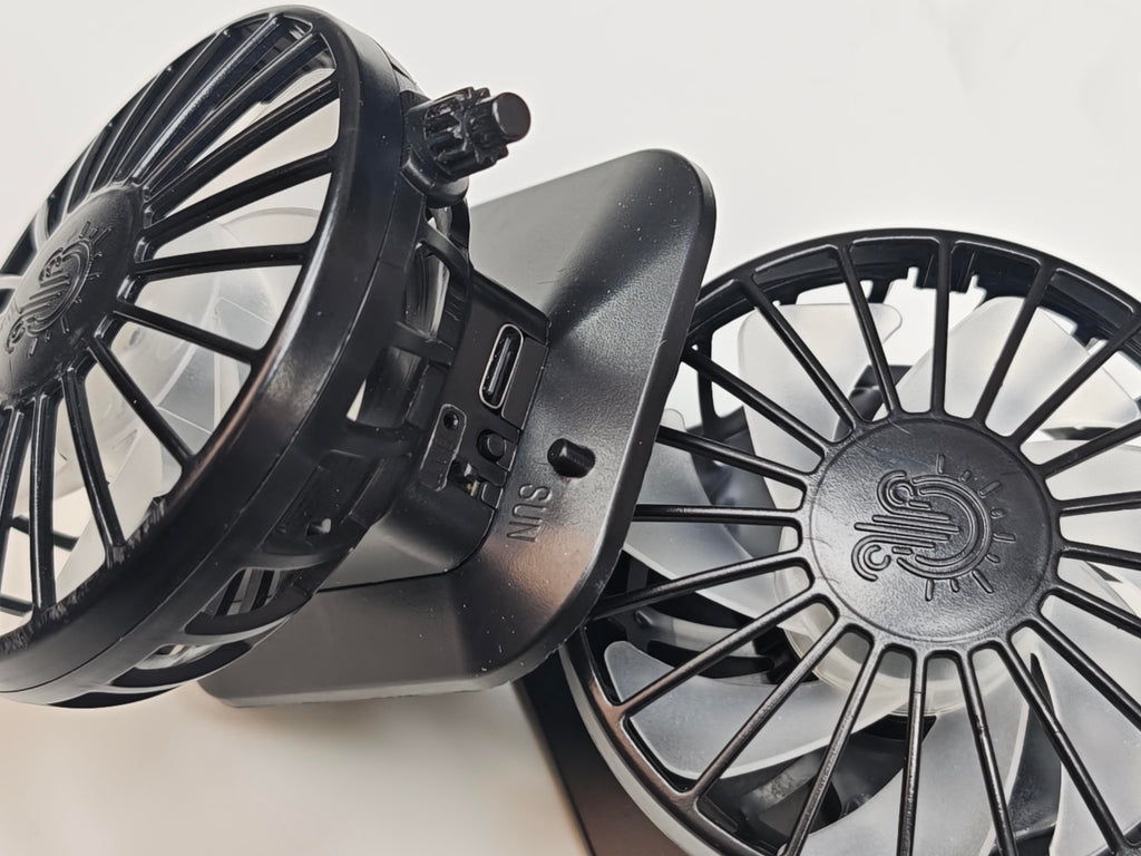 Outdoor Sun Hat with Built-In Cooling Fan