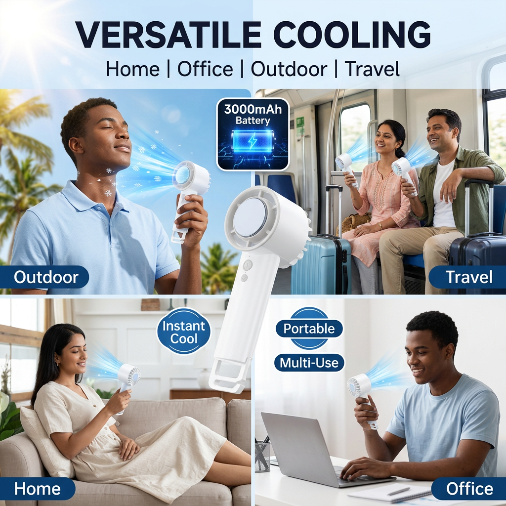 3-in-1 Portable TEC Turbo Cooling Fan