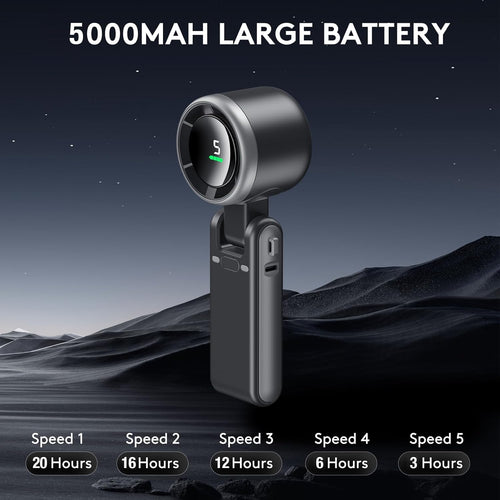 5000mAh 3-in-1 Turbo Handheld Fan