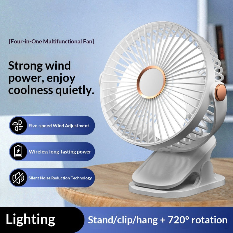 Clip-On Rechargeable Mini Portable Fan